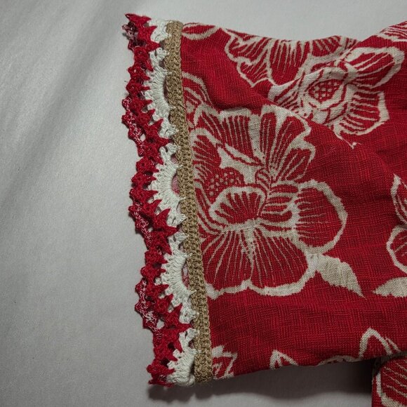 NWT Nautica Women's Crochet-Trim Button up Shirt, Style - Medium - Picture 3 of 5